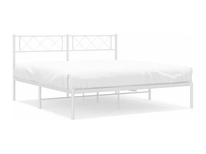 White Metal Bed Frame, 140 x 190 cm