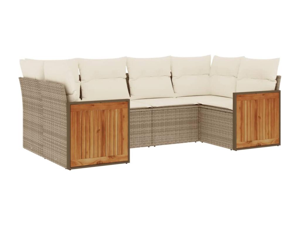 Beige Woven Resin Wicker Outdoor Furniture Set - dlz1766456588710