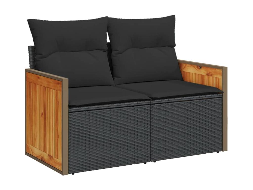 Black Woven Resin Wicker Outdoor Furniture Set - dlz1766456626944