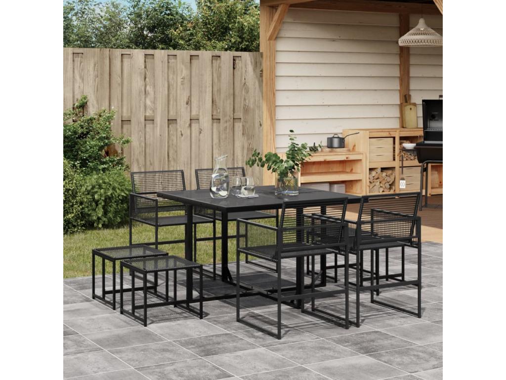 Black Woven Resin Wicker Home Furniture