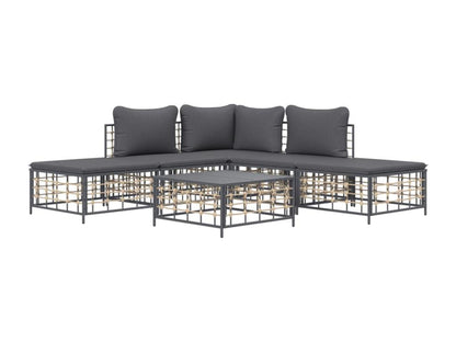 Gray Woven Resin Wicker Outdoor Furniture Set - dlz1766456523985