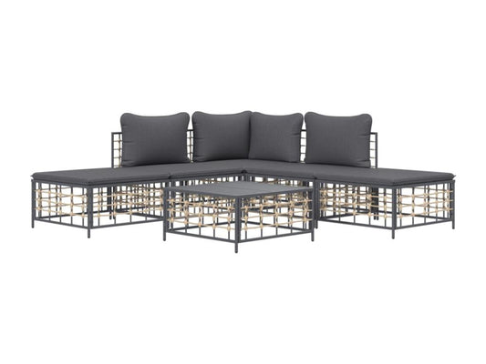 Gray Woven Resin Wicker Outdoor Furniture Set - dlz1766456523985