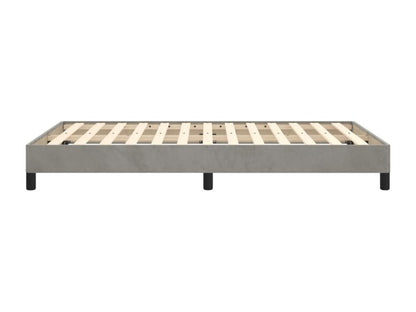 Gray Velvet Bed Frame, 120 x 190 cm