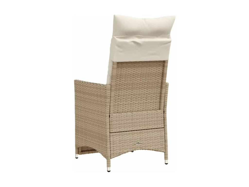 Beige Woven Resin Wicker Chair