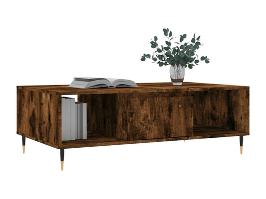 Natural Engineered Wood Coffee Table, 104 x 60 x 35 cm