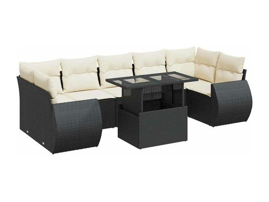 Black Woven Resin Wicker Outdoor Furniture Set - dlz1766457102190