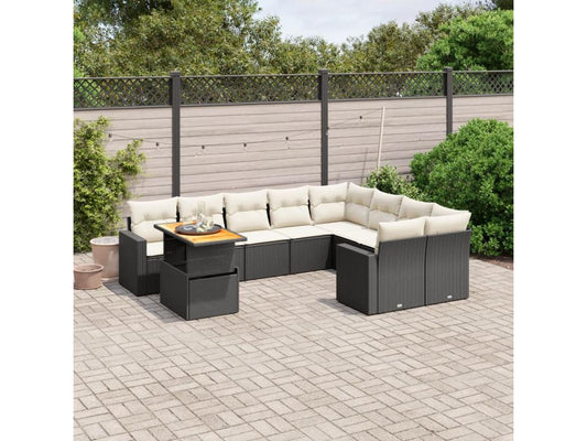 Black Woven Resin Wicker Outdoor Furniture Set - dlz1766457118013