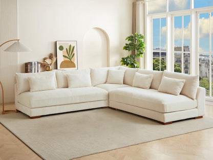 Beige Velvet Sofa