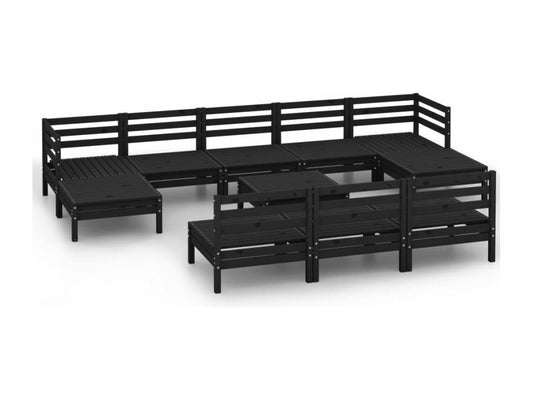Black Outdoor Furniture Set, 63.5 x 63.5 x 62.5 cm