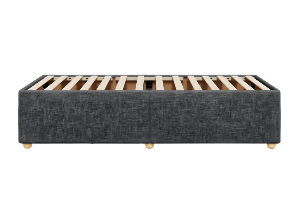 Gray Fabric Bed Frame, 90 x 200 cm