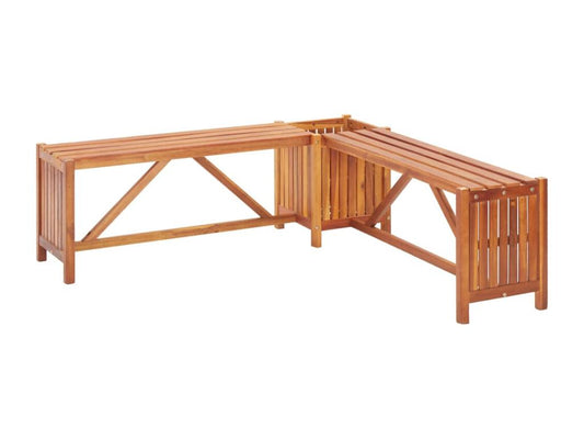 Brown Bench, 117 x 117 x 40 cm