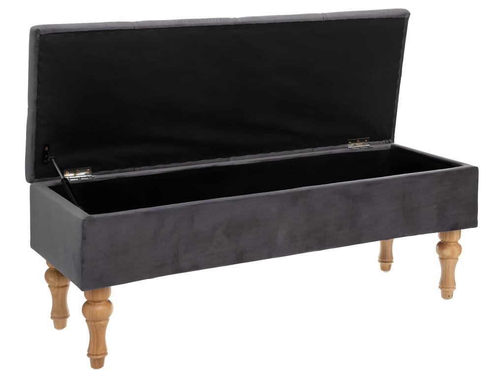Gray Velvet Home Furniture, 102 x 38 x 41 cm