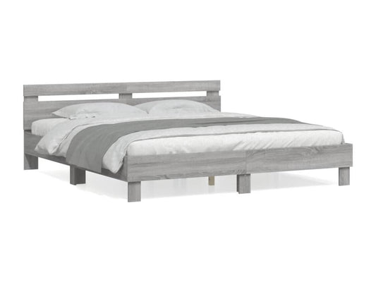 Gray Bed Frame, 200 x 200 cm