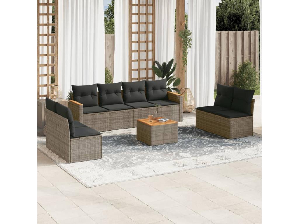 Gray Woven Resin Wicker Outdoor Furniture Set - dlz1766456719012