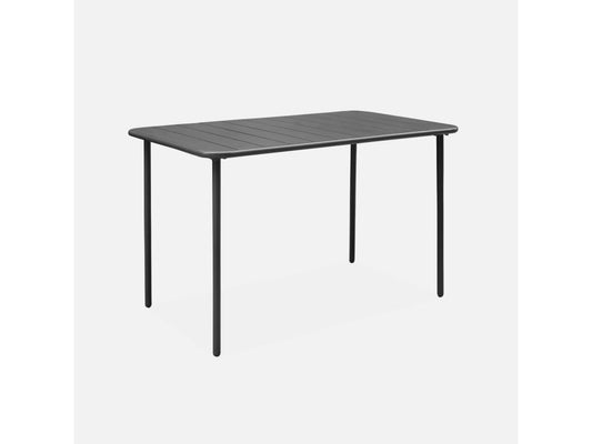 Anthracite Metal Table, 120 x 70 cm