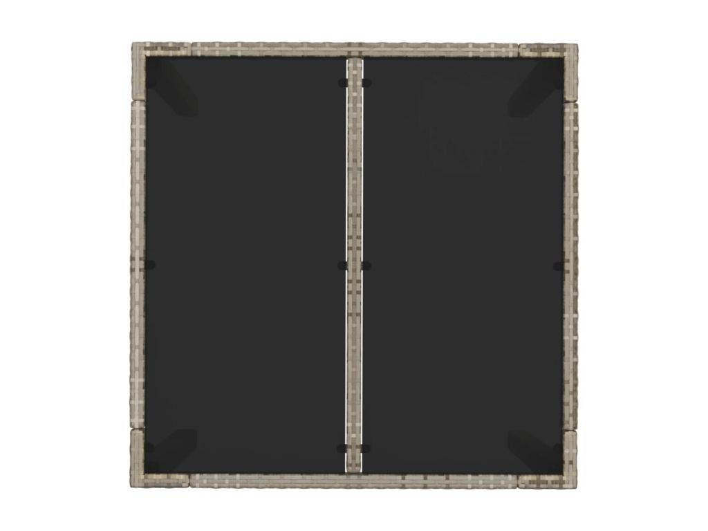 Gray Glass Table, 90 x 90 x 75 cm