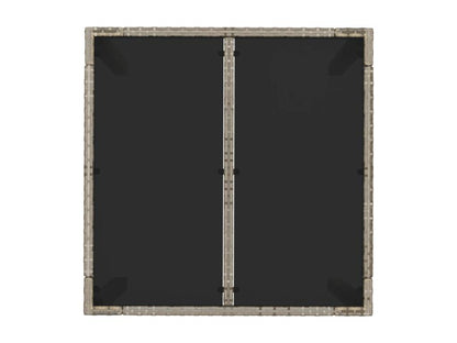 Gray Glass Table, 90 x 90 x 75 cm