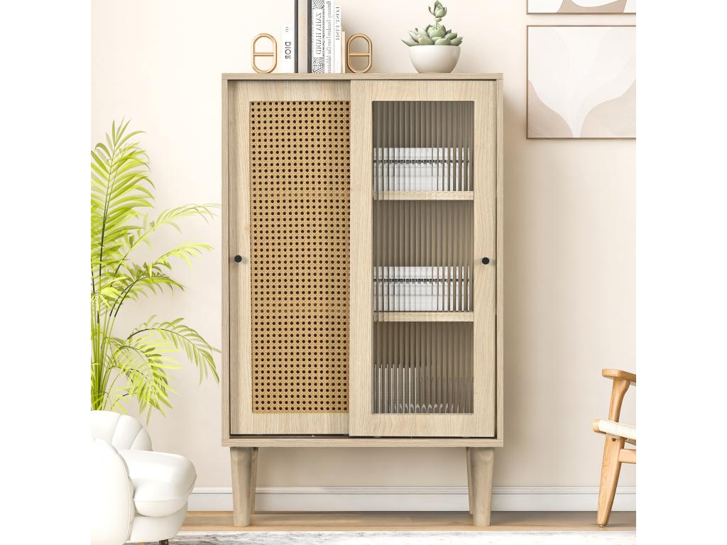 Yellow Glass Sideboard