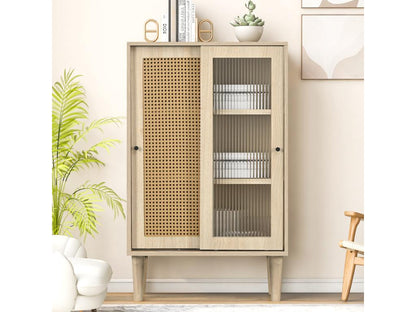 Yellow Glass Sideboard