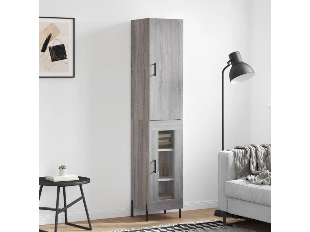 Gray Engineered Wood Sideboard, 34.5 x 34 x 180 cm - dlz1766457059539