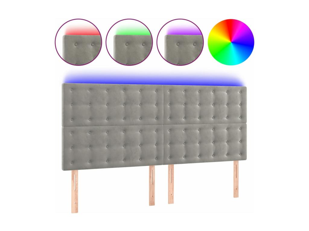 Gray Velvet Home Furniture, 200 x 5 x 118 cm