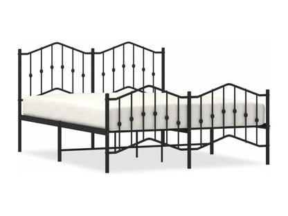 Black Metal Bed Frame, 140 x 190 cm