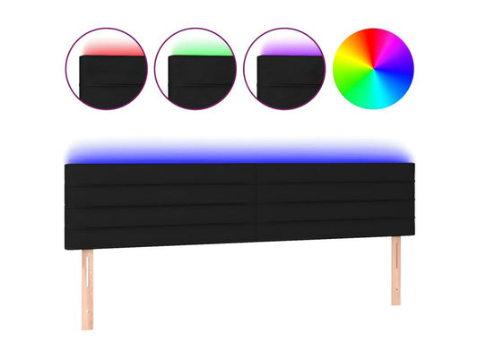 Black Fabric Home Furniture, 160 x 5 x 78 cm