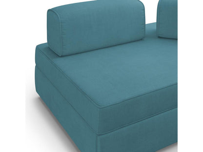 Blue Fabric Ottoman